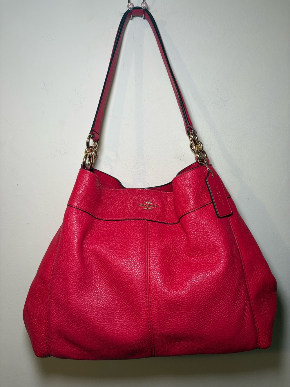 Coach Lexy Pebbled Leather Shoulder Bag